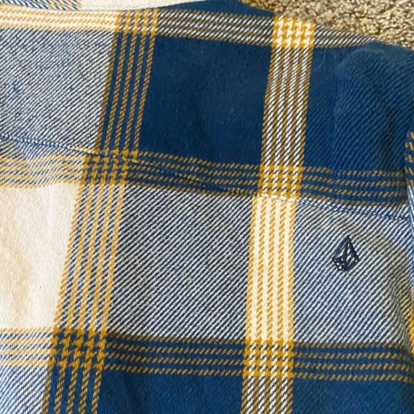 Volcom Big Boys' Heavy Daze Flannel Long Sleeve Shirt Sz L - Picture 4 of 5